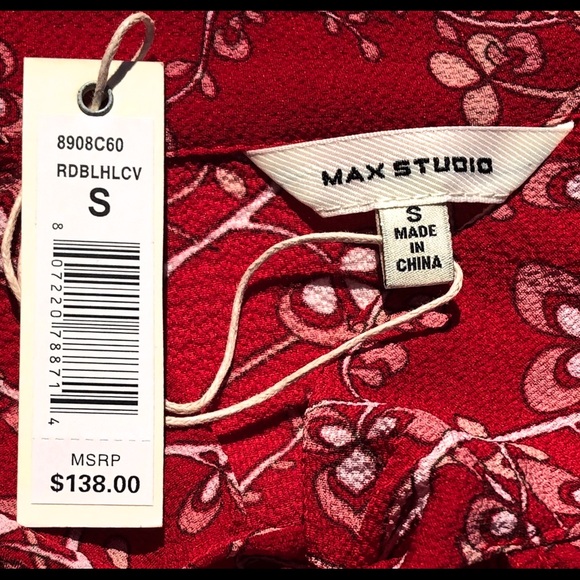 🚫SOLD🚫 Max Studio Red Flutter Sleeve Dress - Picture 8 of 8